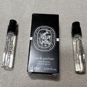 BNIB Diptyque Fleur de Peau Samples 0.06 oz (x2)